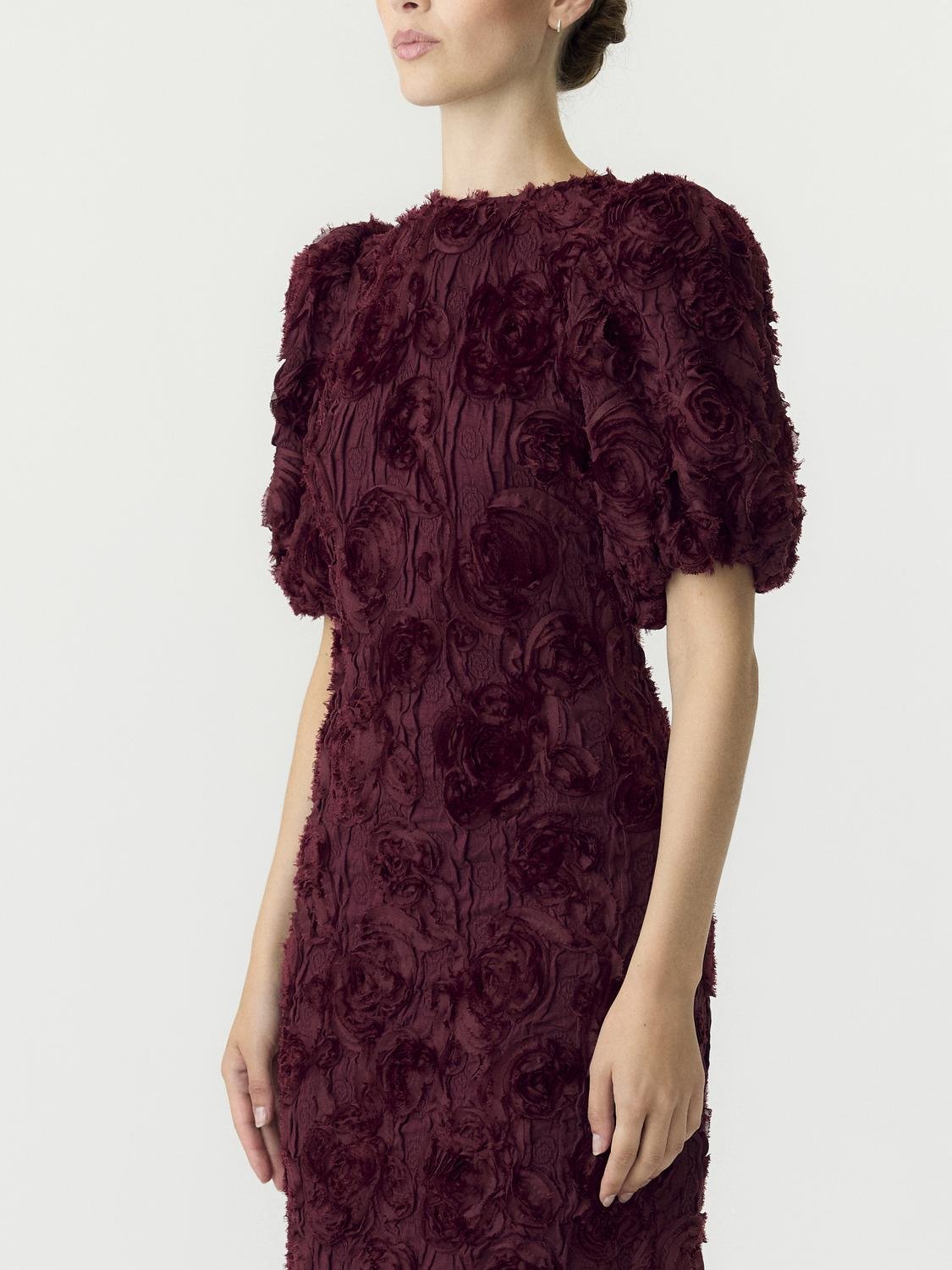 YASLINNEA Long Dress - Maroon Banner - VERO MODA & VILA Bergvik